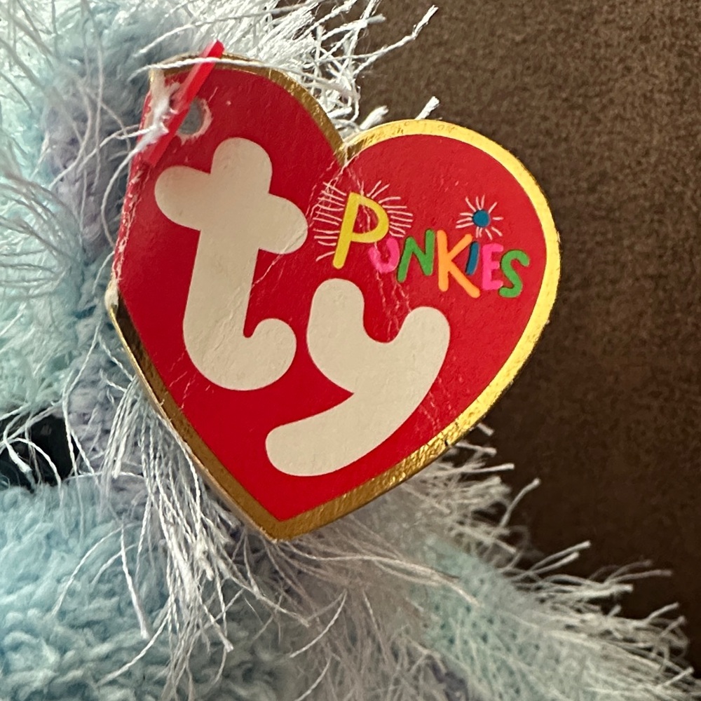 Ty Punkies Blue and Pink Stuffed Animal Beanie baby Twizzles - Picture 2 of 8